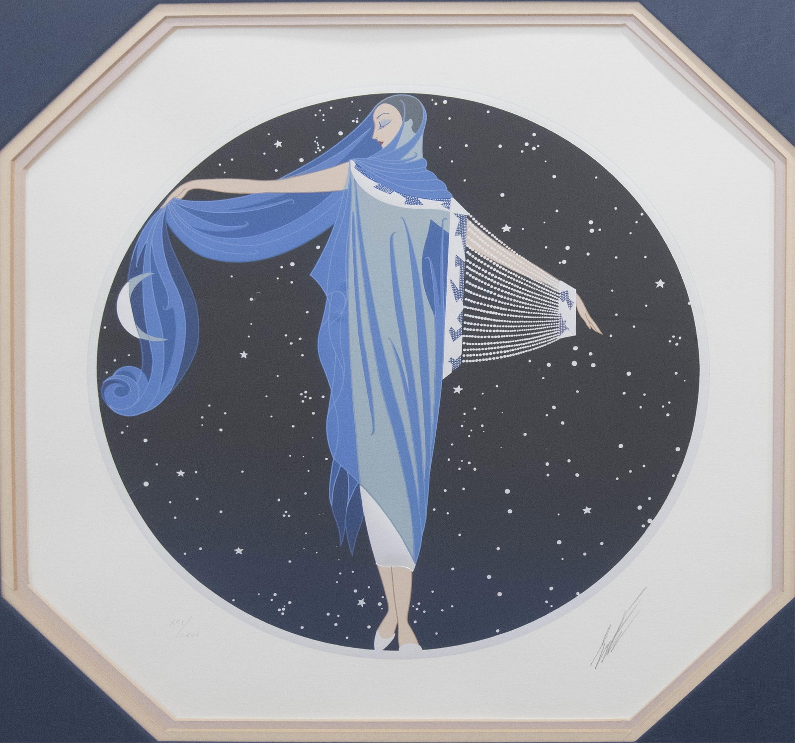 Erte, Russian/French 1892-1990, Moonlight, c.1984, Serigraph (1 of 7)