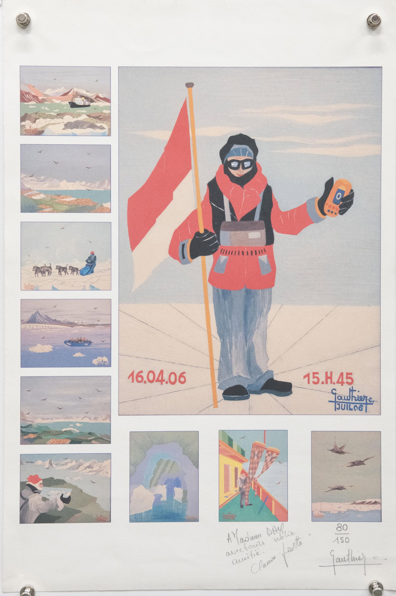 Claude Gauthier, Monaco , Glacier Travel, Lithograph (1 of 4)