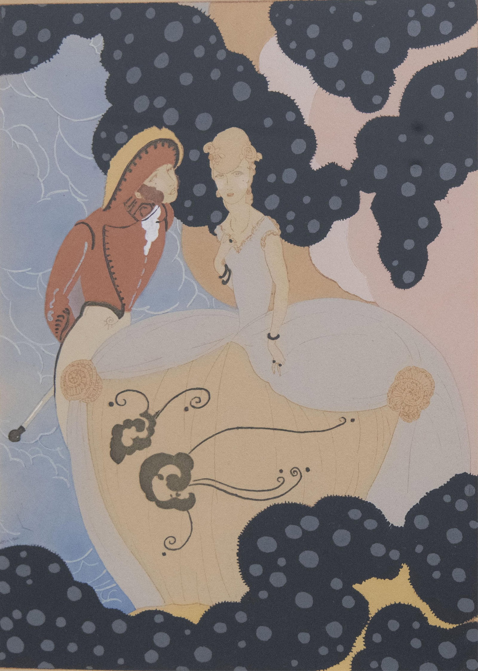 Umberto Brunelleschi, Italian 1879-1949, Lithograph: Umberto Brunelleschi Italian, 1879-1949 Lithograph Framed, as is Approximate frame size: 16.75” H x 14” x .875” D Approximate image size: 11” H x 7.75” W