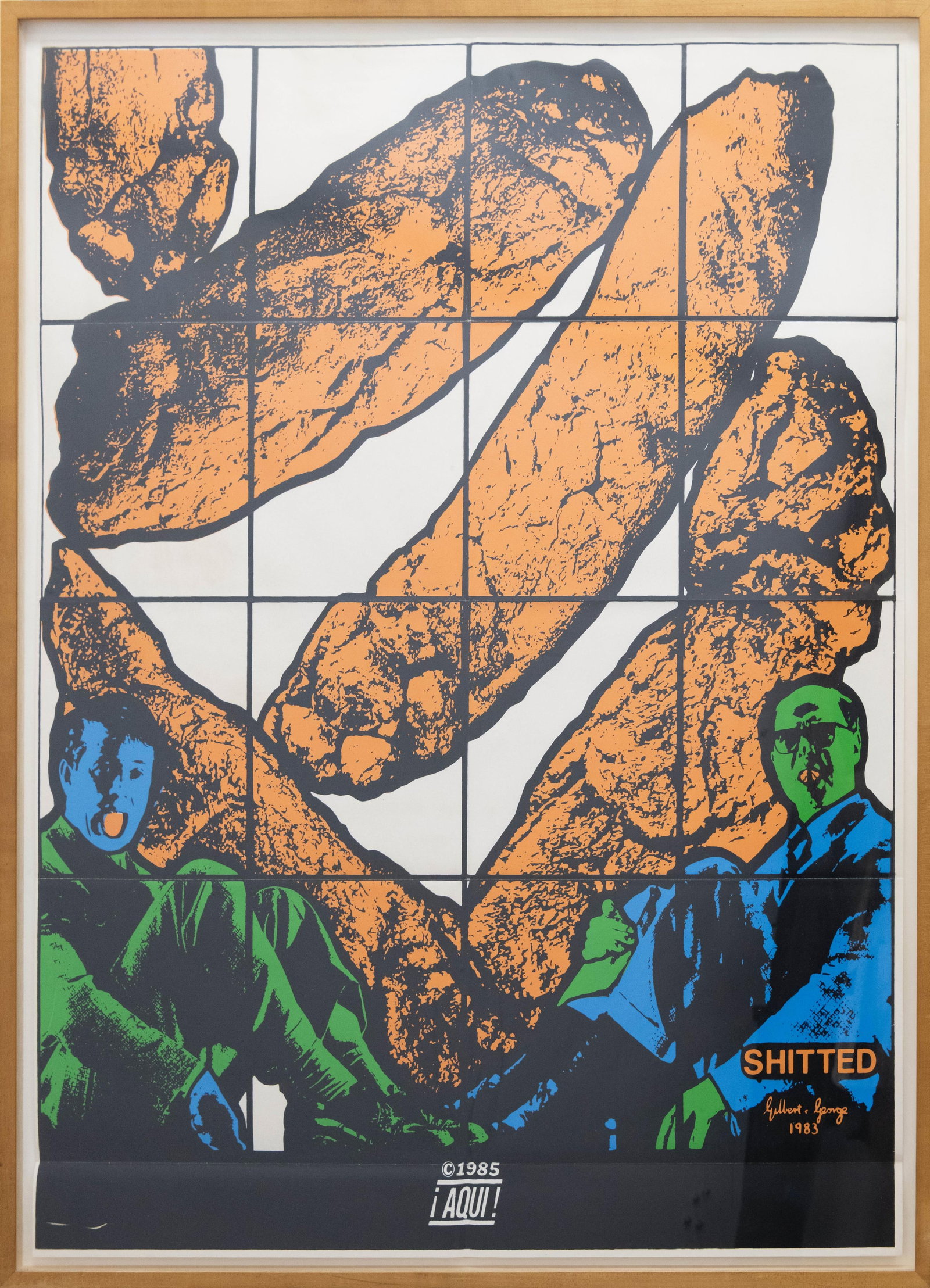 Gilbert & George, British b.1943 & b.1942, Shitted Aqui #8 c.1985 (1 of 9)