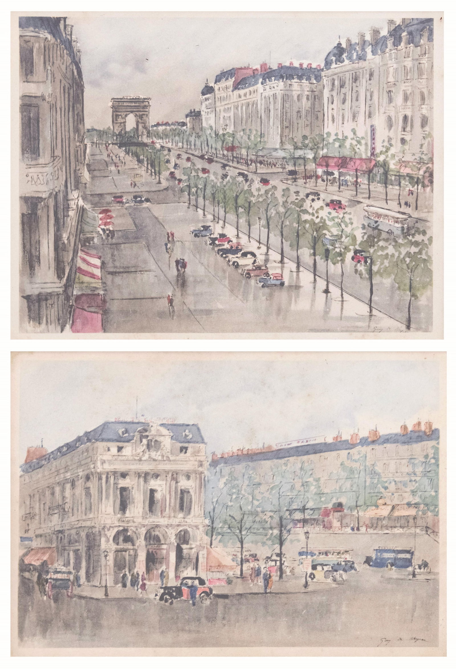 Guy De Neyrac, 1900-1950, Group of 2: Paris Scenes (1 of 5)