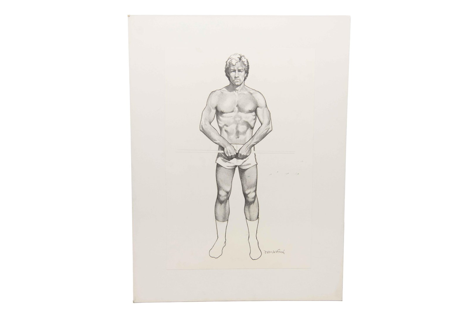 David J. Martin, Wyoming 1951-, Original Illustration 'Saturday's Generation', Graphite / Charcoal: David J. Martin Wyoming, 1951- Original Illustration 'Saturday's Generation' Graphite / Charcoal Likely maquette / prototype intended for editorial Magazine use Approximate size: 15.5” H x 10.25