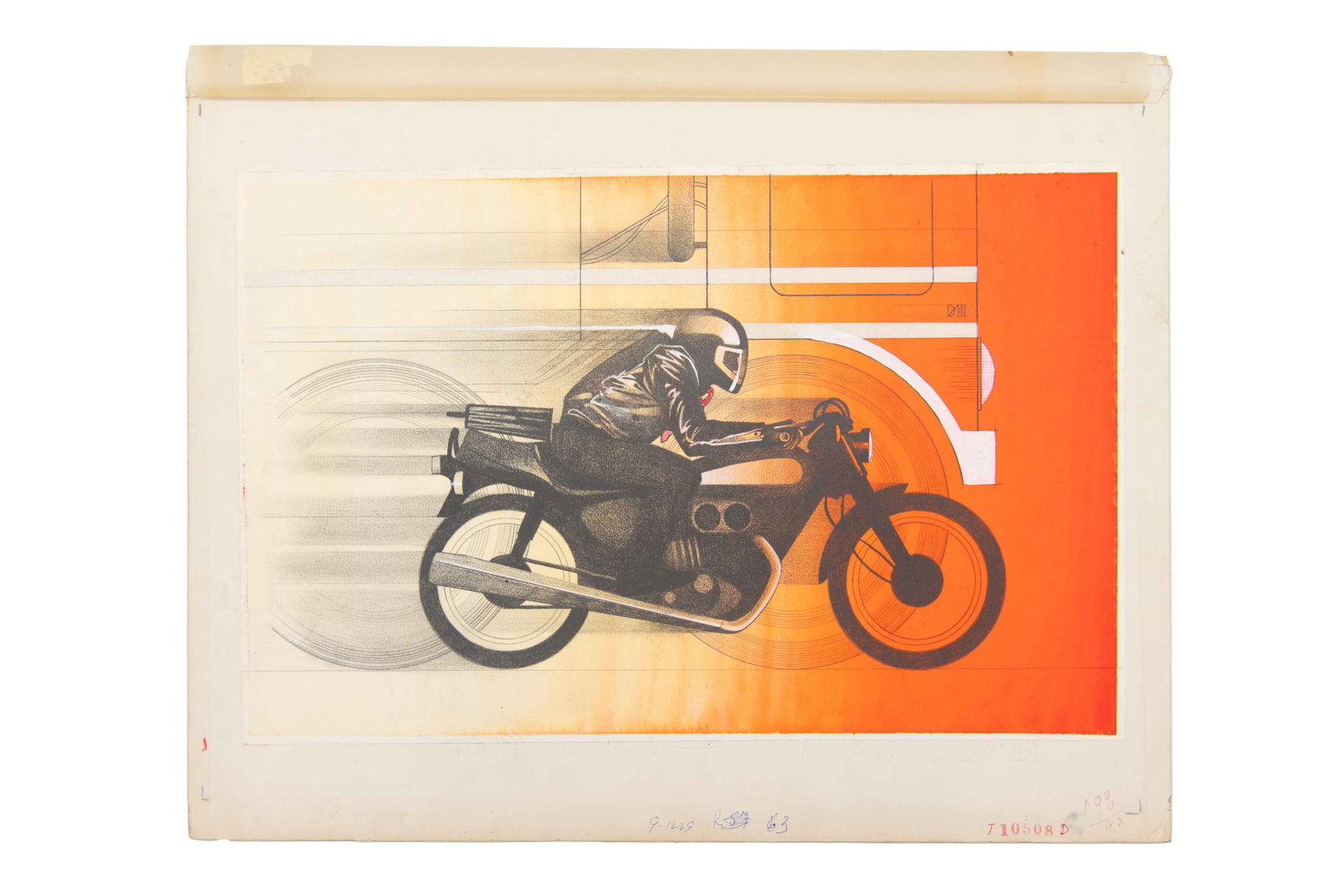 David J. Martin, Wyoming 1951-, Original Illustration 'Bring Back The Bugatti', Graphite / Charcoal (1 of 2)