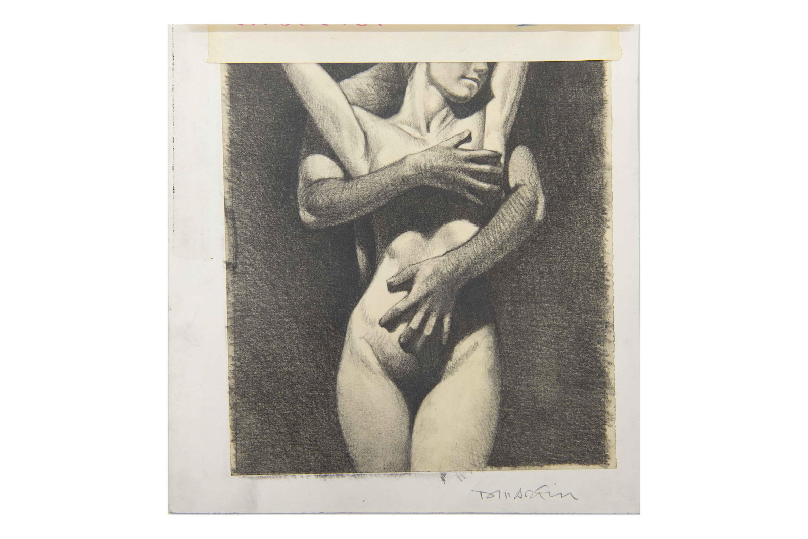 David J. Martin, Wyoming 1951-, Original PlayGirl Illustration, Graphite / Charcoal: David J. Martin Wyoming, 1951- Original PlayGirl Illustration Graphite / Charcoal Likely maquette / prototype intended for editorial Magazine use Approximate size: 8.5” H x 7” W