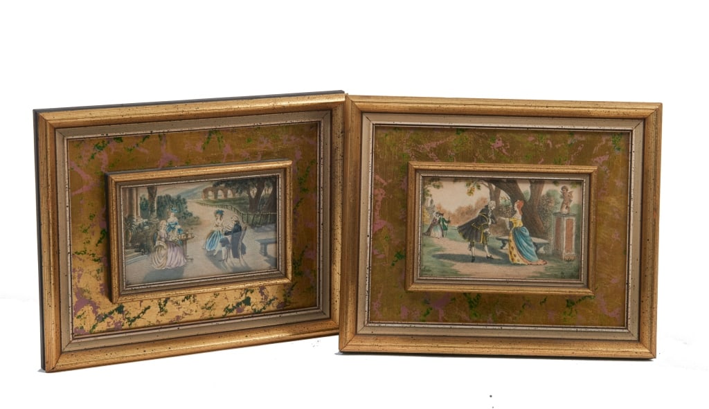Pair of Miniature Gilded Age Prints (1 of 3)