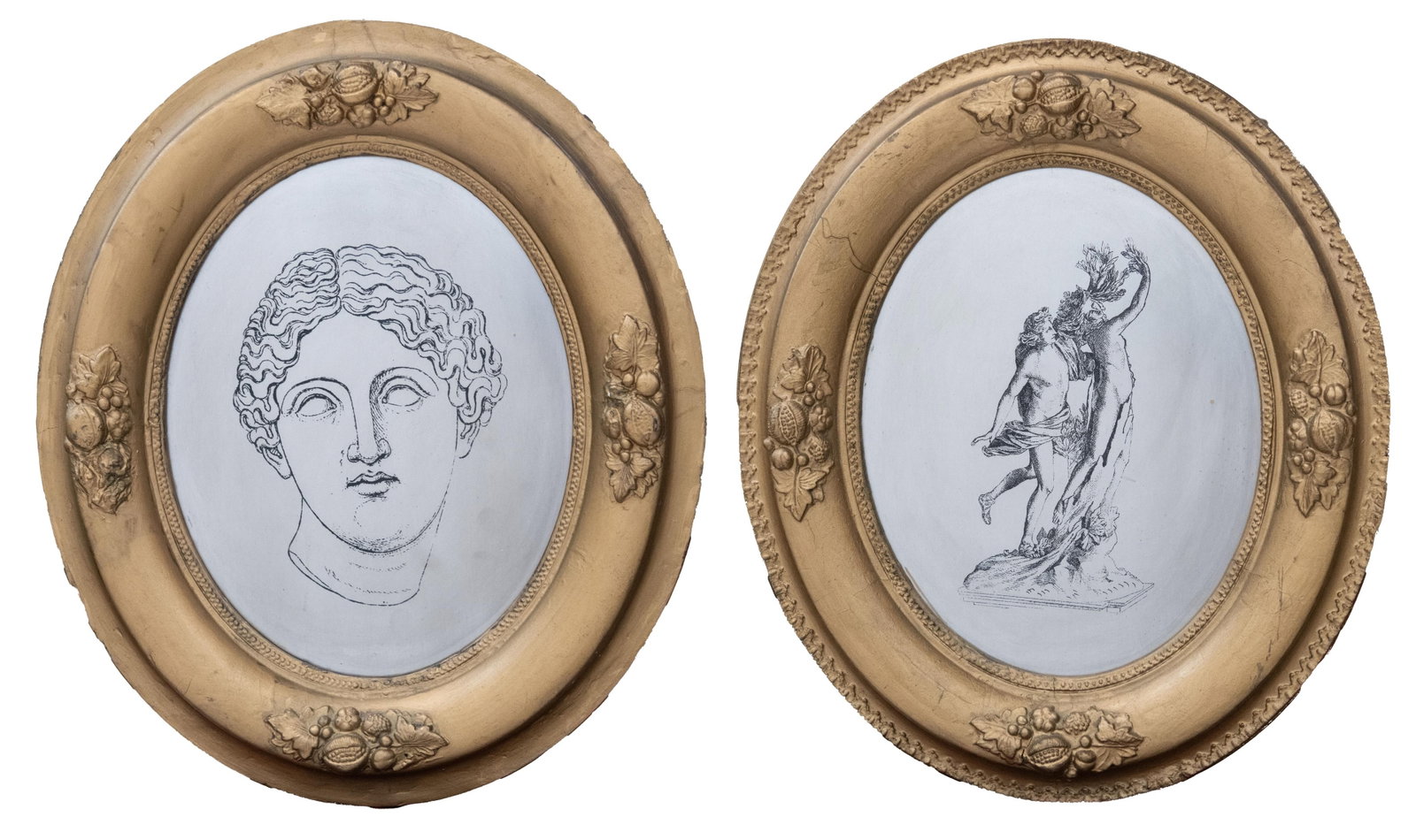 Pair of Mythological Oval Framed Works (1 of 11)