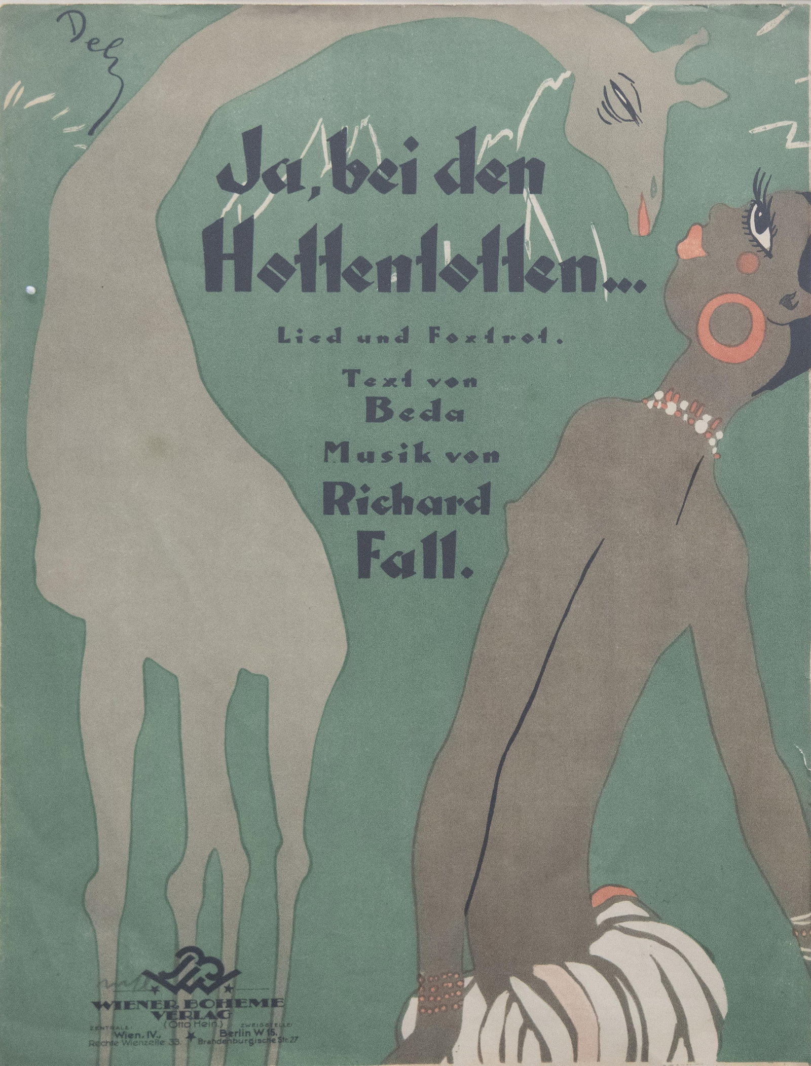 Richard Fall, 1882-1945, Sheet Music Cover Designed by Dely (1 of 6)