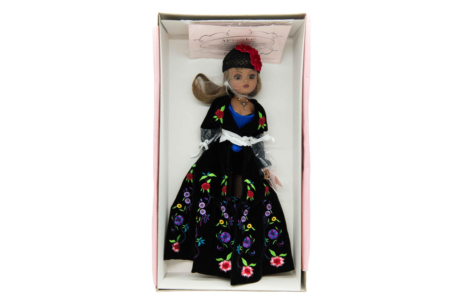Madame Alexander ‘Seventies Strut Cissy - African American’ 36101 Doll, 2003: Madame Alexander ‘Seventies Strut Cissy - African American’ 36101 Doll, 2003 Includes Certificate of Authenticity. Numbered 023/350. Box has minimal wear with minor scuffing and creases co