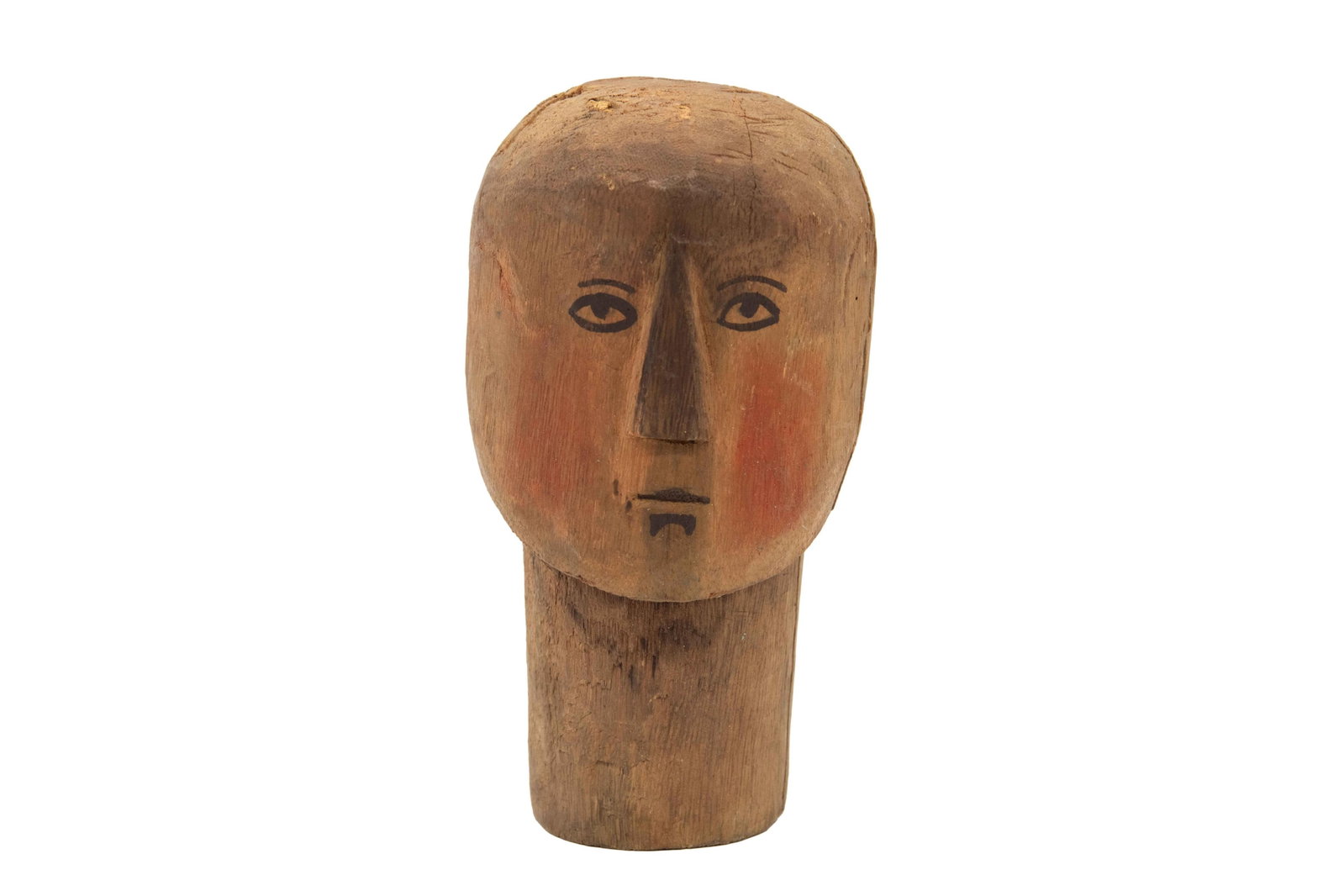 French Antique Milliners Mannequin Wood Head Wig Hat Display (1 of 8)
