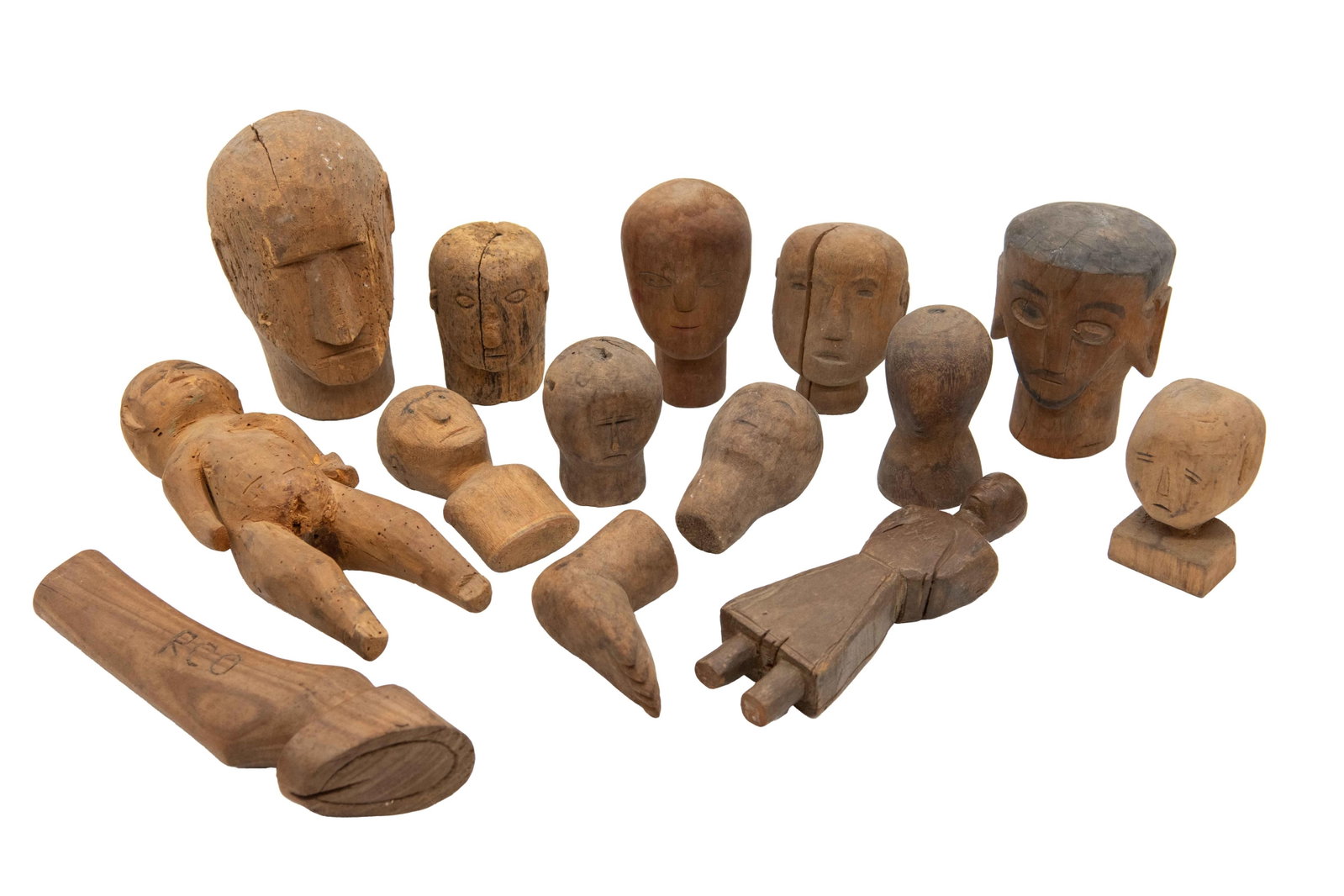 Group of Brazilian Folk Art Wooden Sculptures (1 of 12)