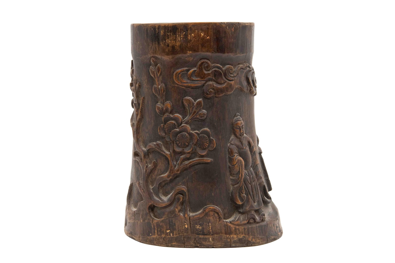 Antique Hand Carved Chinese Dynasty Bamboo Brushholder (1 of 15)