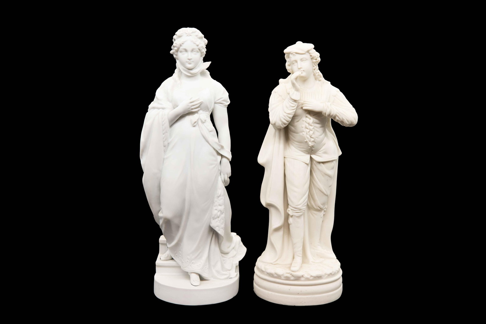 Pair of Parian Romeo & Juliet Porcelain Figurines (1 of 14)
