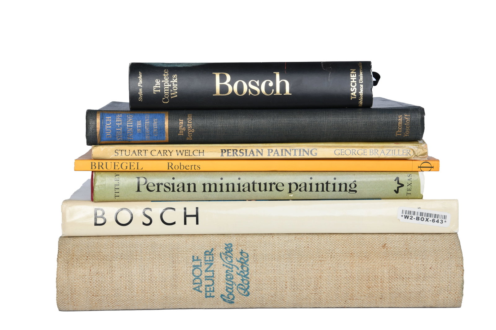Group of 7, Incl. Bosch: Group of 7, Incl. Bosch 1. The Complete Works By Stefan Fischer Hieronymus Bosch Taschen Bibliotheca Universalis Paper protective sleeve Illustrated scenes on end pages Wear commensurate with age <