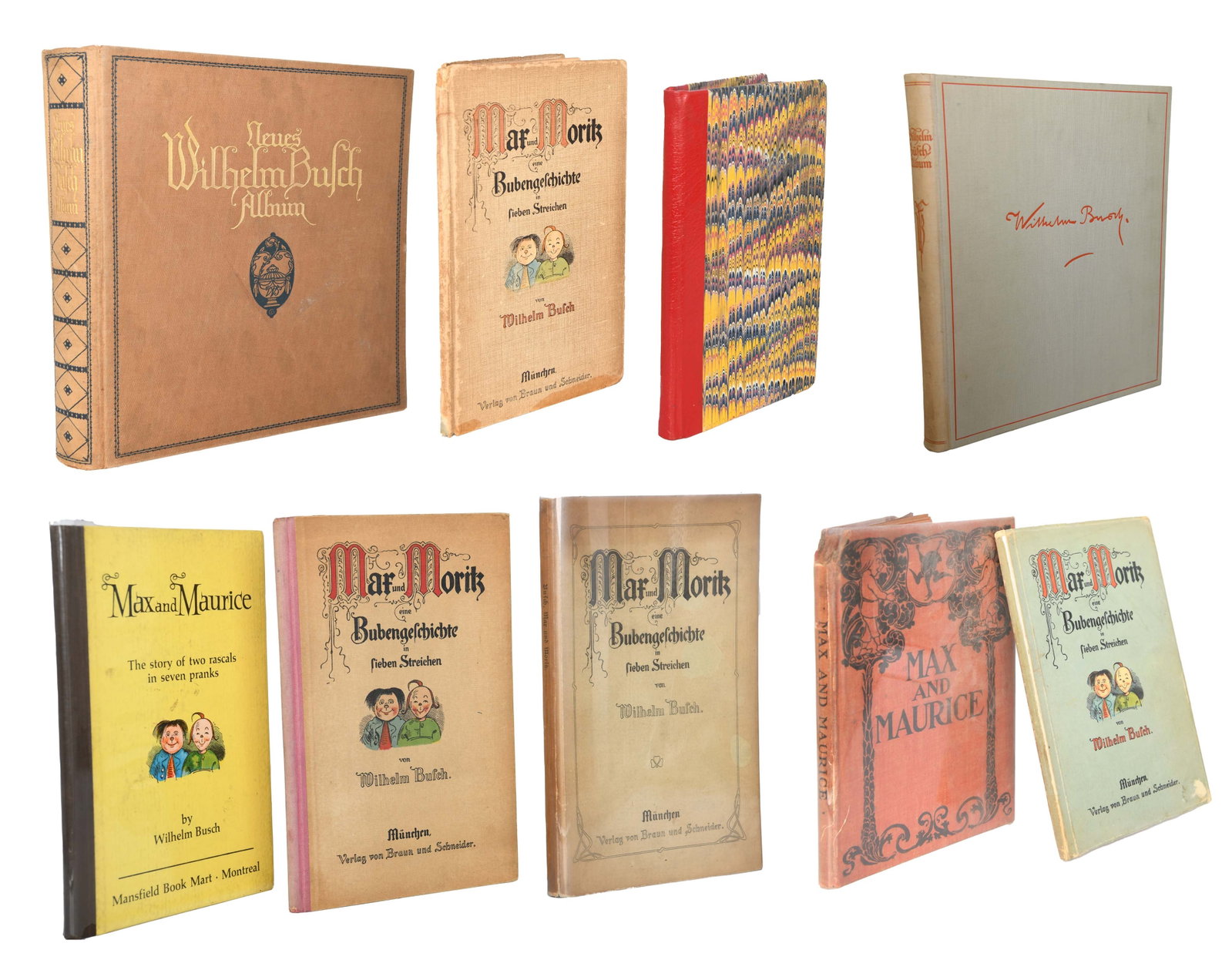 Group of 9 Wilhelm Busch Books (1 of 9)