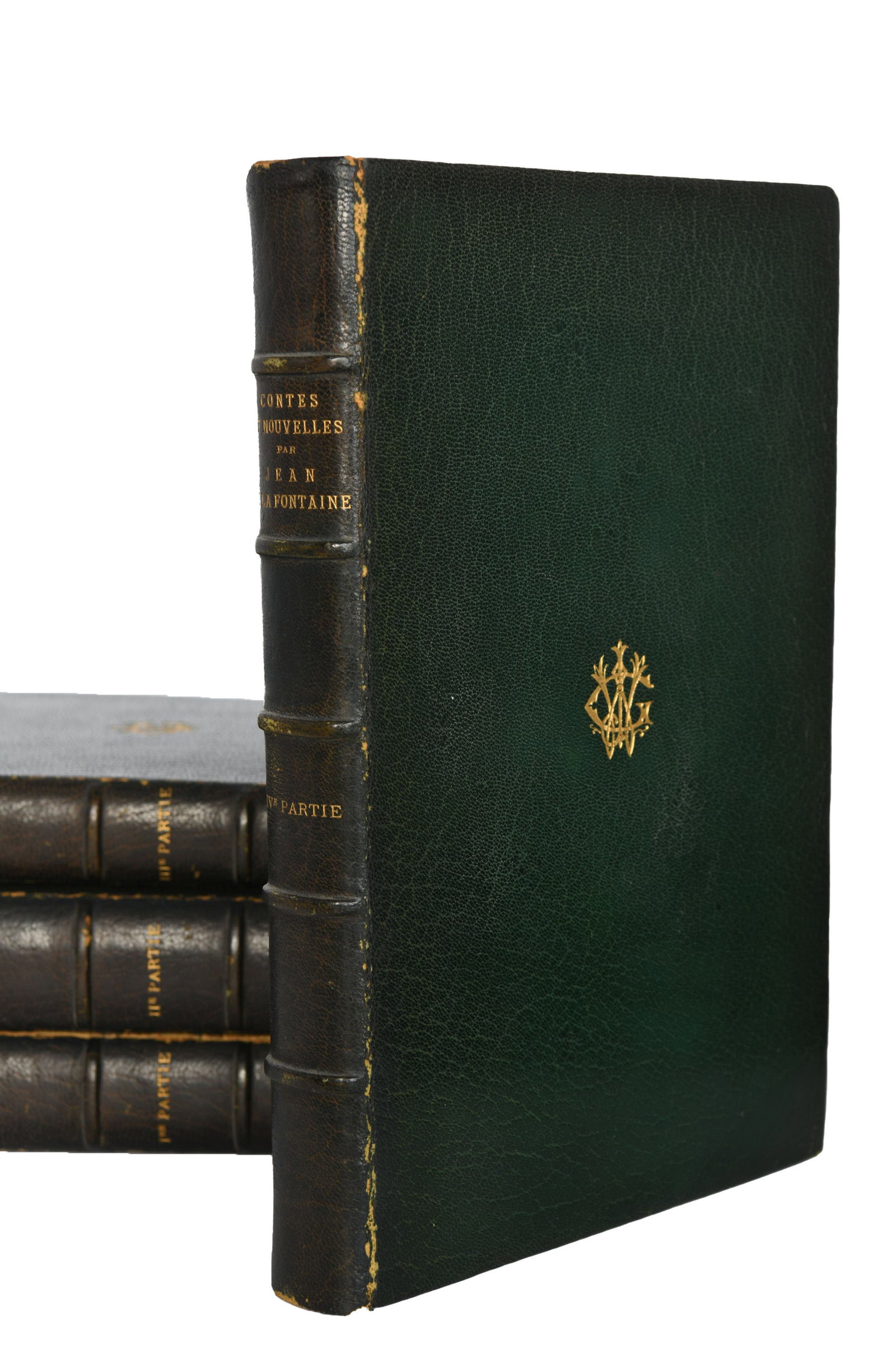 Contes et Nouveau par Jean de Lafontaine vol.1-5: Contes et Nouveau par Jean de Lafontaine vol.1-5 Contes et Nouveau par Jean de Lafontaine volumes 1-5 Publisher: P. Roquette, Bookstore Published 1883 All volumes are: Hard cover Leather bound Raised 