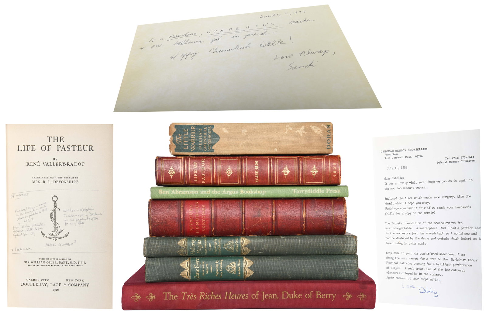 Group of 7 Vintage Books Incl. Jane Eyre: Group of 7 Vintage Books Incl. Jane Eyre 1. The Argus Book Shop : A Memoir By D.B. Covington Published by Tarrydiddle Press 1977 Hardcover Mylar dust jacket Has personalized typed letter and signed in