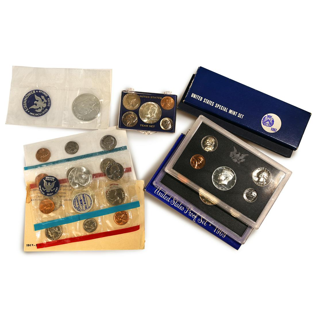 10) US Proof and Mint Coin Set, and Eisenhower (1 of 1)