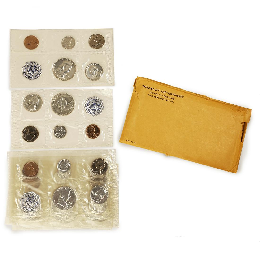 1957, 1958, 5) 1961 US Proof Coin Sets (1 of 1)