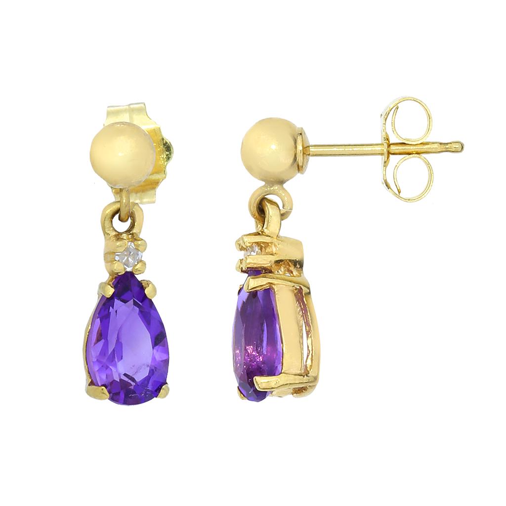 14K Amethyst Drop Earrings (1 of 1)
