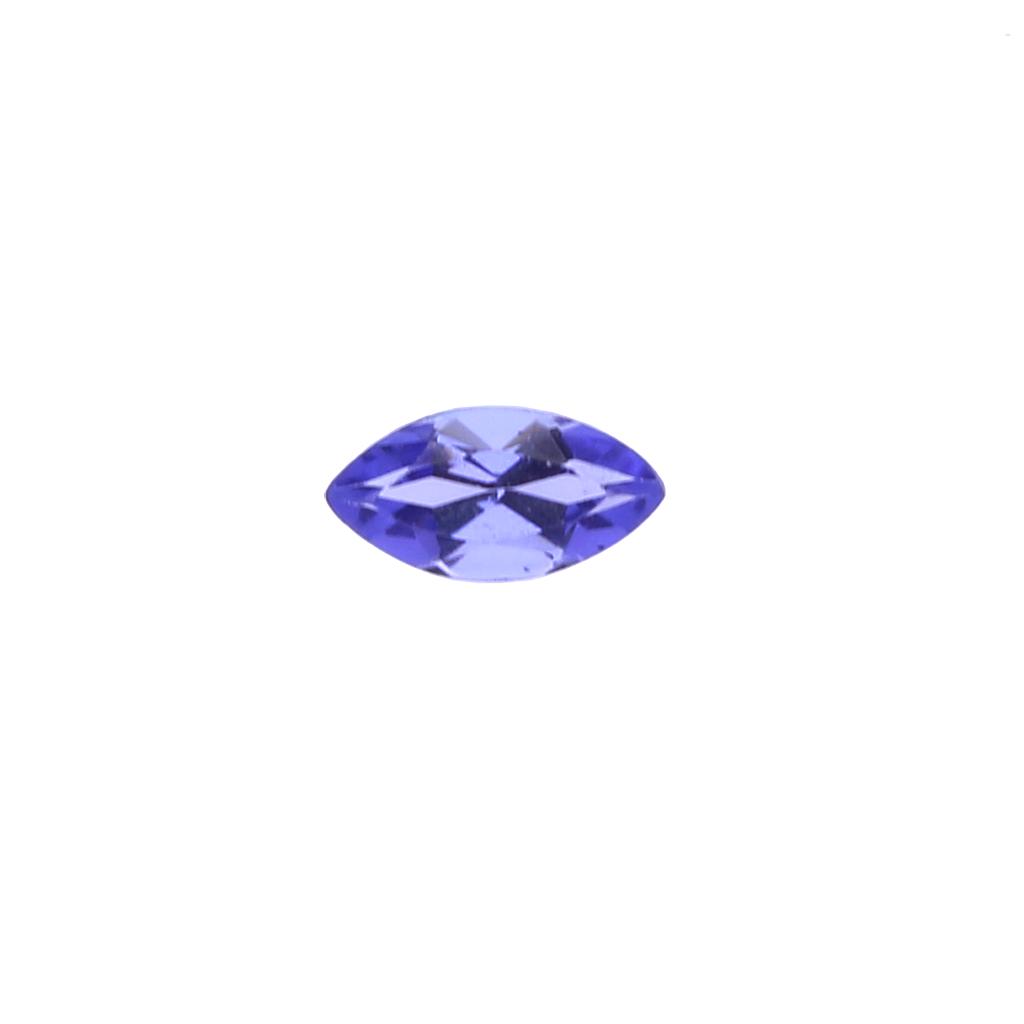 Tanzanite Loose, Marquise, 0.42ctw: Materials: Tanzanite Total Carat Weight (ctw): 0.42ctw Shape/Cut: Marquise Dimensions: 7.25x3.76mm Condition: Good: Average wear to metal and gemstones including minor chips and abrasions visible in a