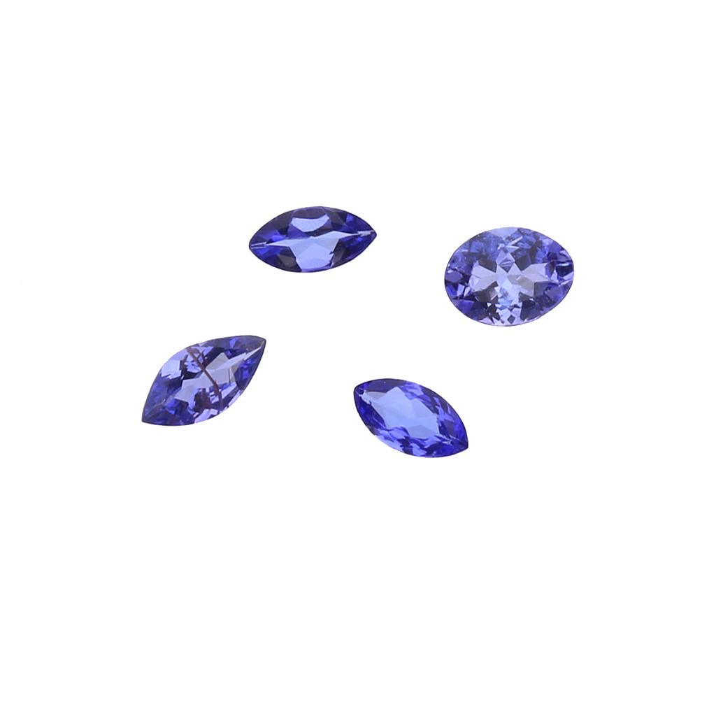 Tanzanite Loose, Oval, Marquise, 5.36ctw: Materials: Tanzanite Total Carat Weight (ctw): 5.36ctw Shape/Cut: Oval, Marquise Dimensions: 5.85x2.97 - 3.30x1.60mm Condition: Very Good: Very little wear to metal or gemstones including minute chips