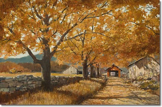 Eric Sloane: Artist: Eric Sloane Title: Golden Harvest Size: 24 x 36 Medium: Oil
