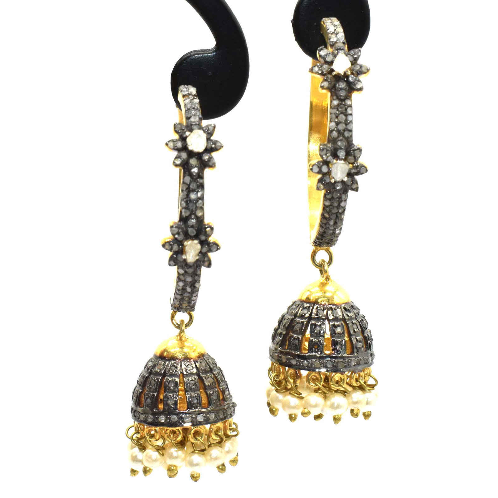 Rose Cut Diamond  Pearl Earring (1 of 6)