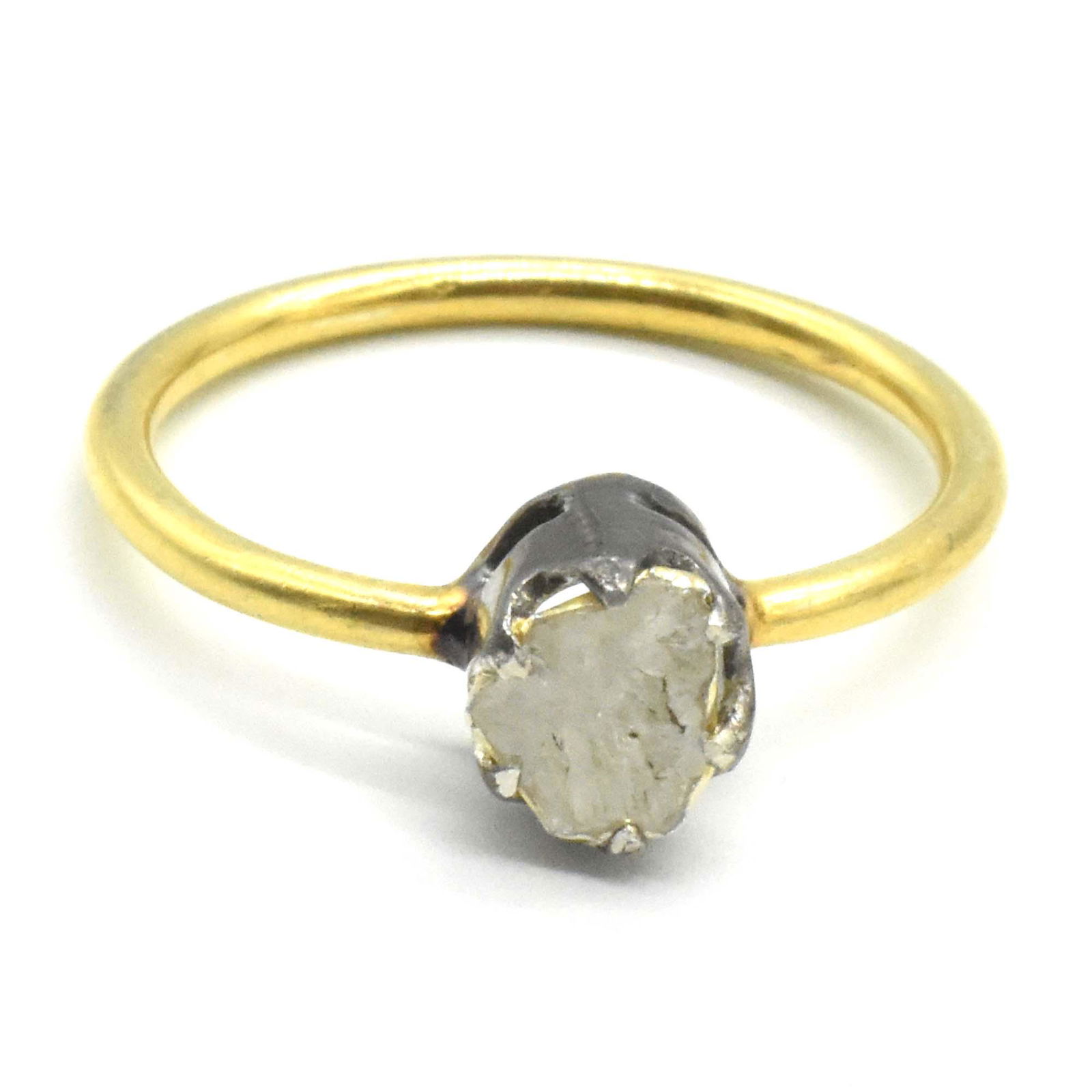 Silver Rose Cut  Diamond  Victorian Jewelry Ring (1 of 4)