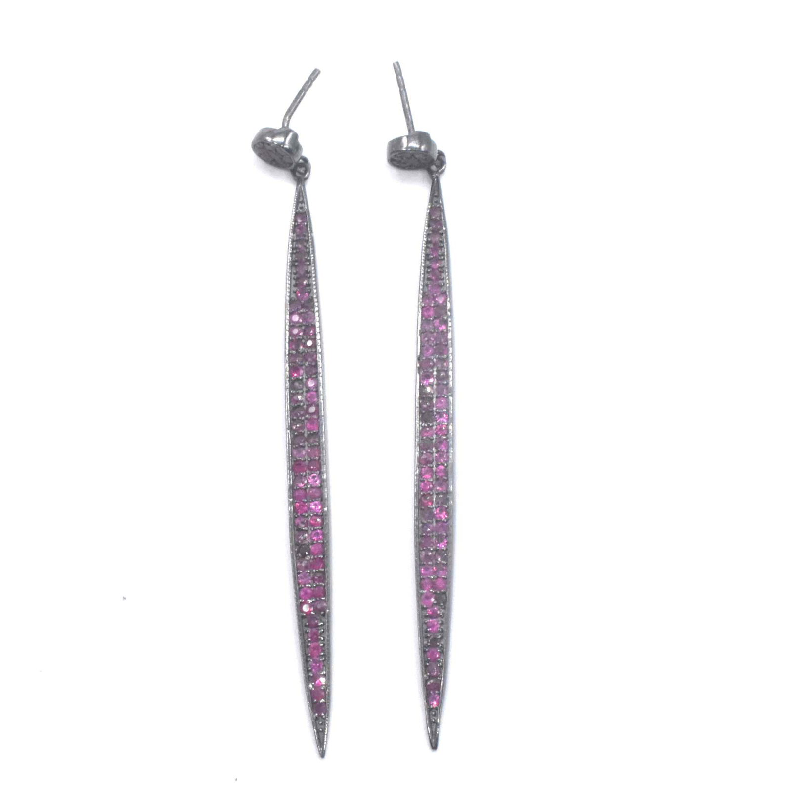 Silver Ruby   Victorian Jewelry Dengling Earring (1 of 4)