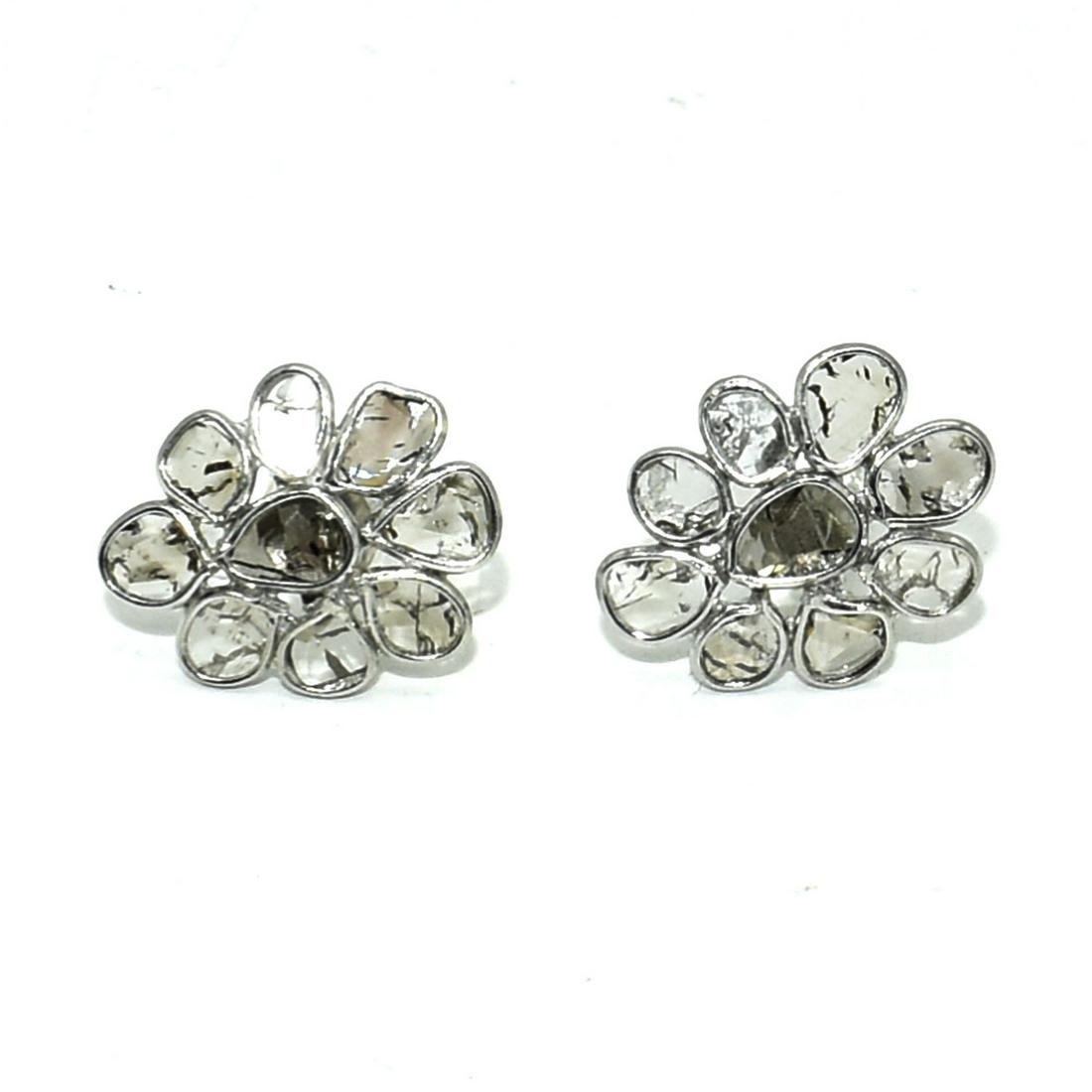 S/Sil Diamond Polki(0.65ct) Earring (1 of 3)