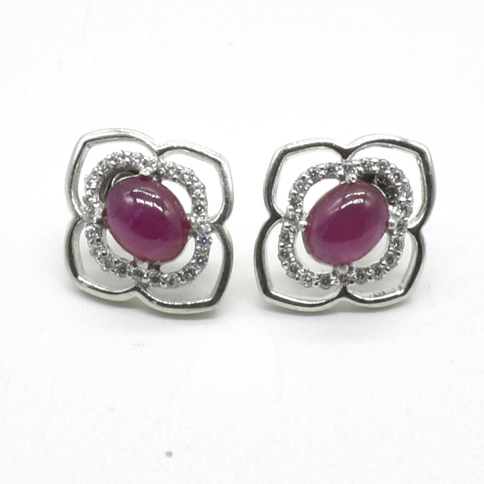 Ruby Cz(3.3Ct) Earring (1 of 3)
