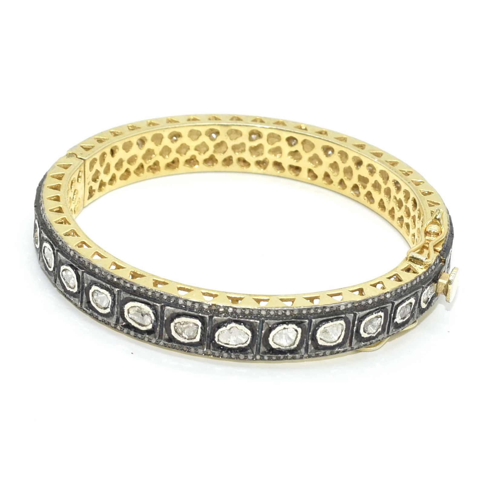 Rose Cut Diamond (3.45ct) Bangle (1 of 3)