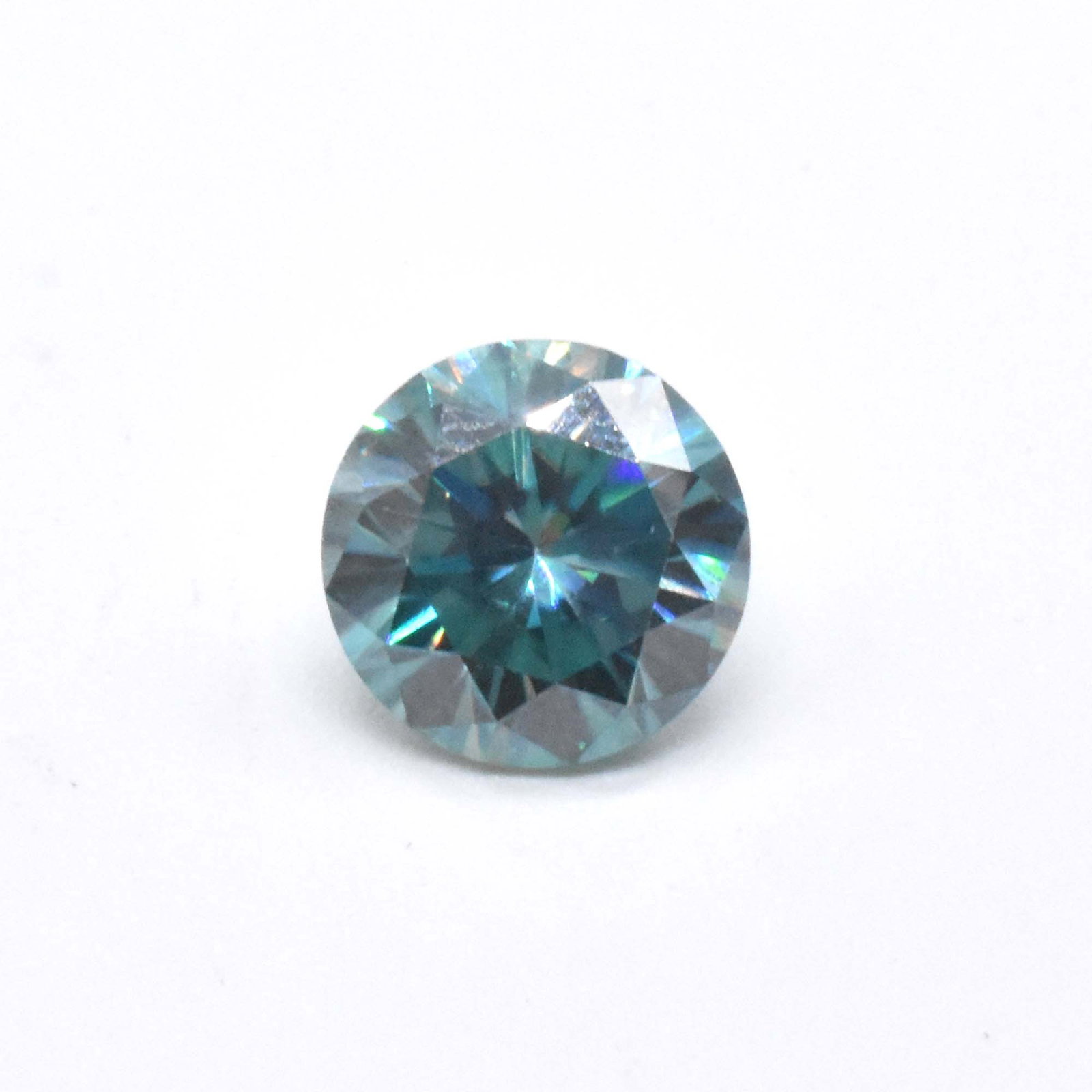 Blue Moissanite Round 8X8Mm Moissanite Gem Stone: Blue Moissanite Round 8X8Mm Moissanite Gem Stone Weight- 2.5 Carat