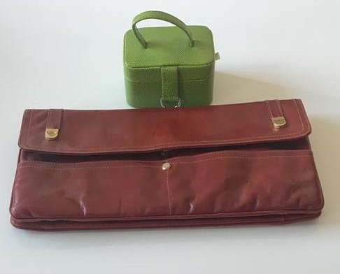 Italian Ladies Clutch and a Jewelry Bag: in good condition