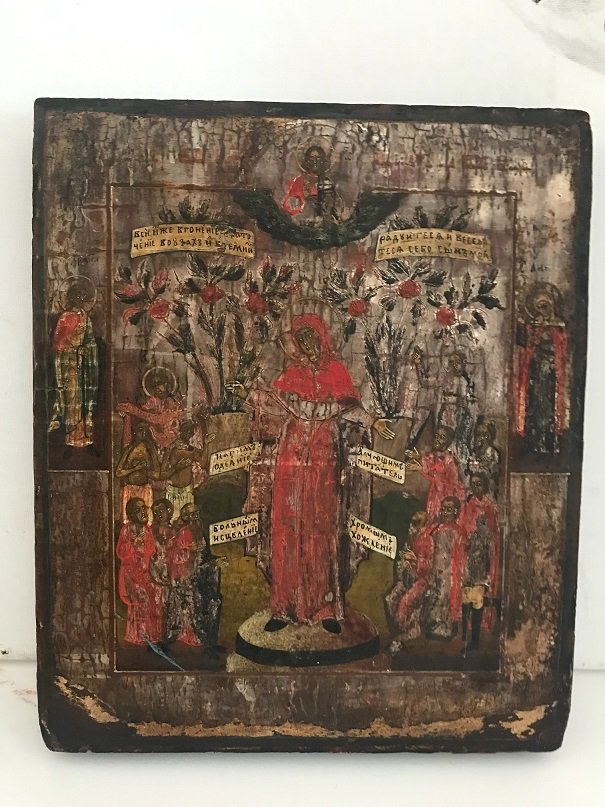Antique Icon, Ukraine: Antique orthodox icon from Ukraine, Kiev, early 19 th c.