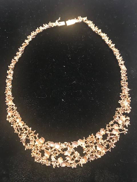 Gold Nugget Style Necklace: gold nugget style necklace