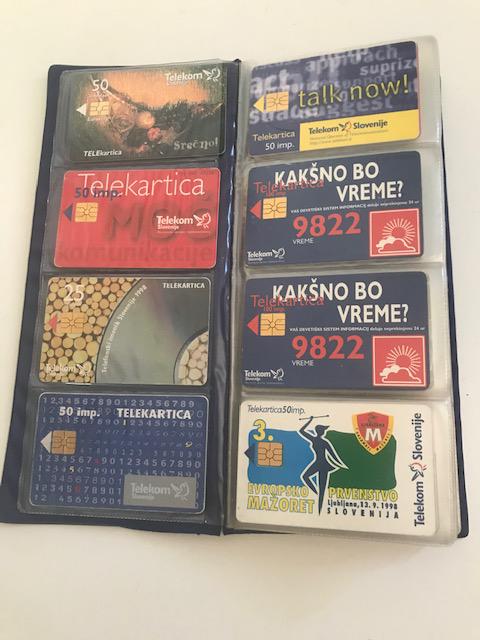 Album of First Vintage Phone Cards: collection of european phone cards, low editions. from 1990, collectible.
