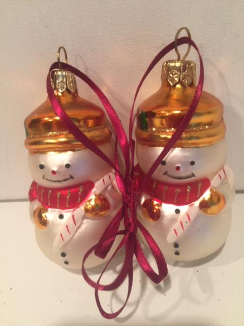 12  pcs Christmas Ornaments Smiley Snowmen (1 of 2)