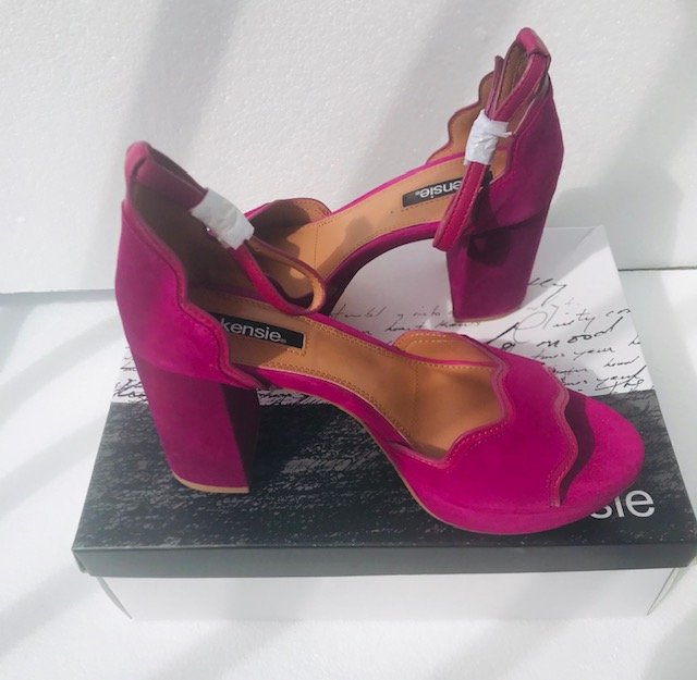 Pair of Purple suede wedges (1 of 2)