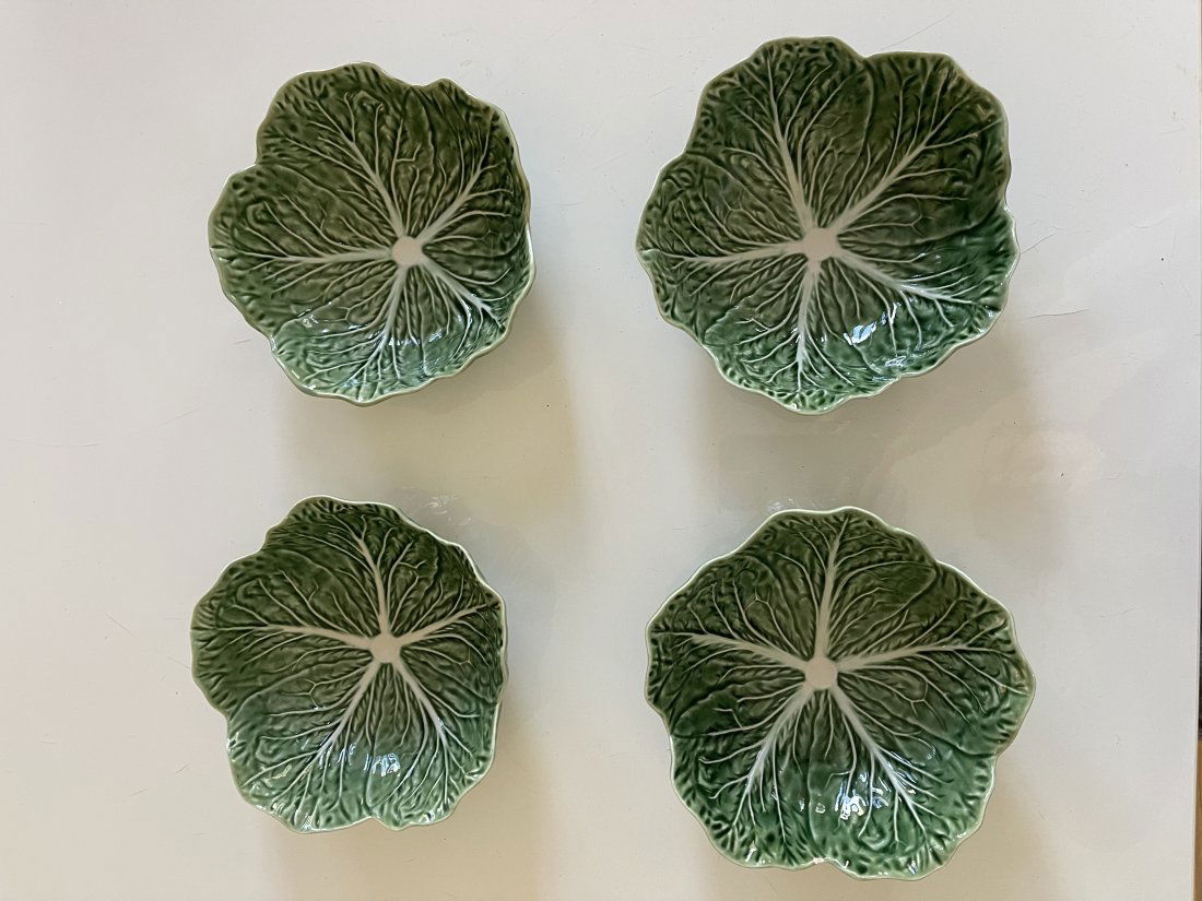 Vintage Portugal Bordallo Pinheiro 4 pcs  Cabbage bowls (1 of 4)