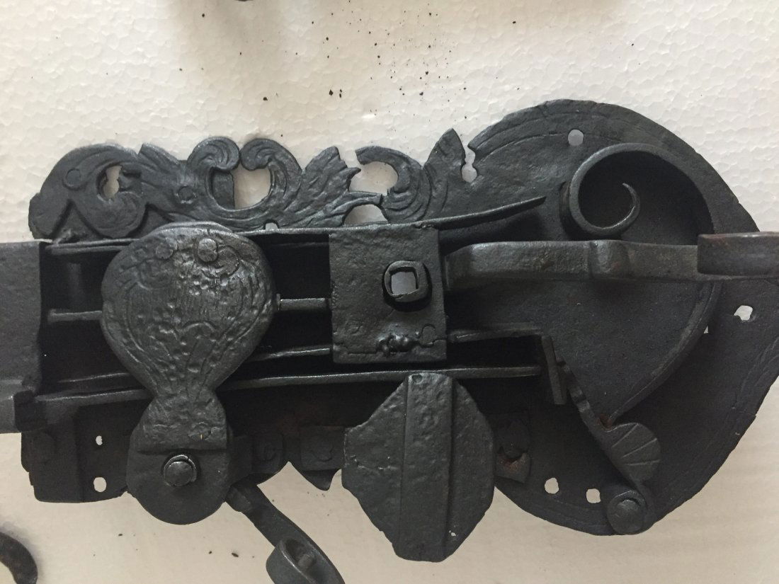 Antique Baroque Handwrought Lock with Key (1 of 4)