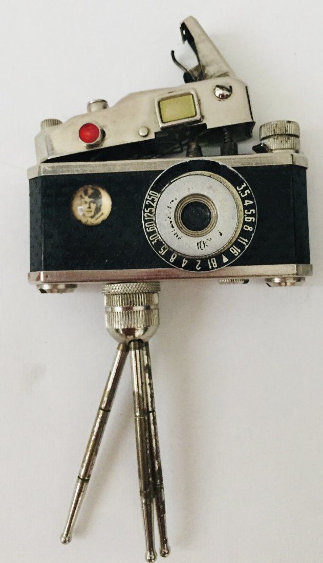 Antique  Cigarette Lighter in a shape of a Photocamera (1 of 2)