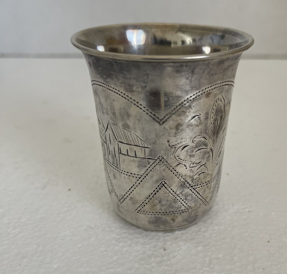 Antique Russian 84 Silver Shot Cup 1 3/4 0z (1 of 3)