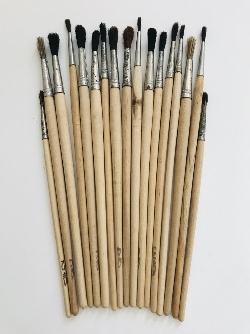 Artist painting mink fur brushes: Artist mink fur brushes 20 pcs