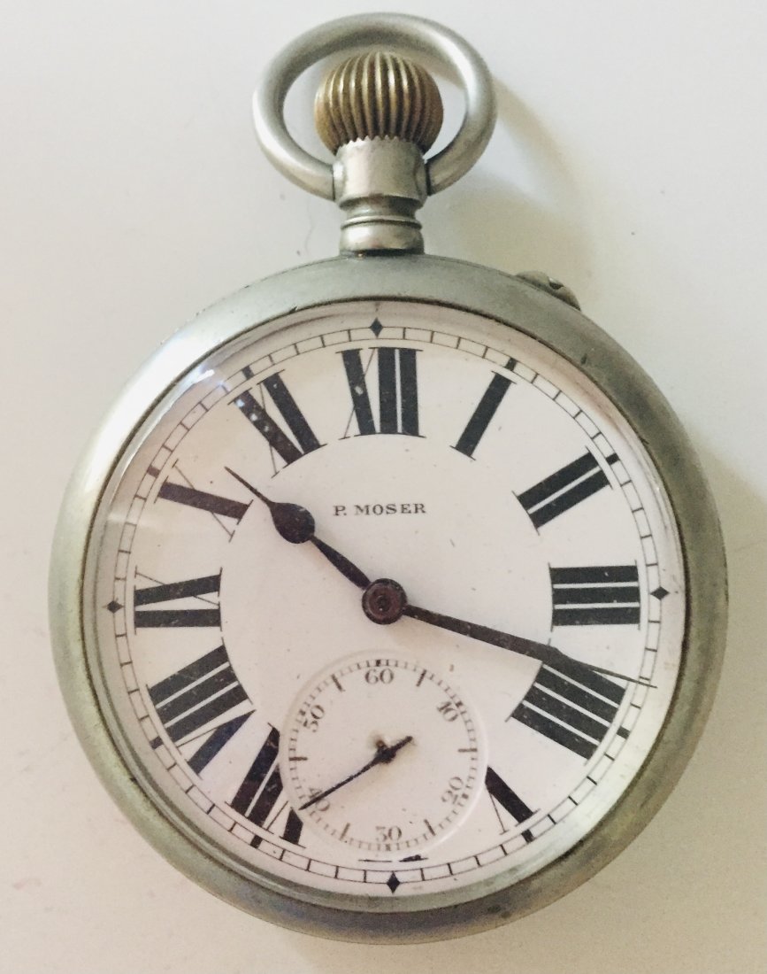 Swiss Antique Paul Moser Pocket Watch: Swiss antique Paul Moser Pocket watch , great condition, porcelain dial, Roman numerals.
