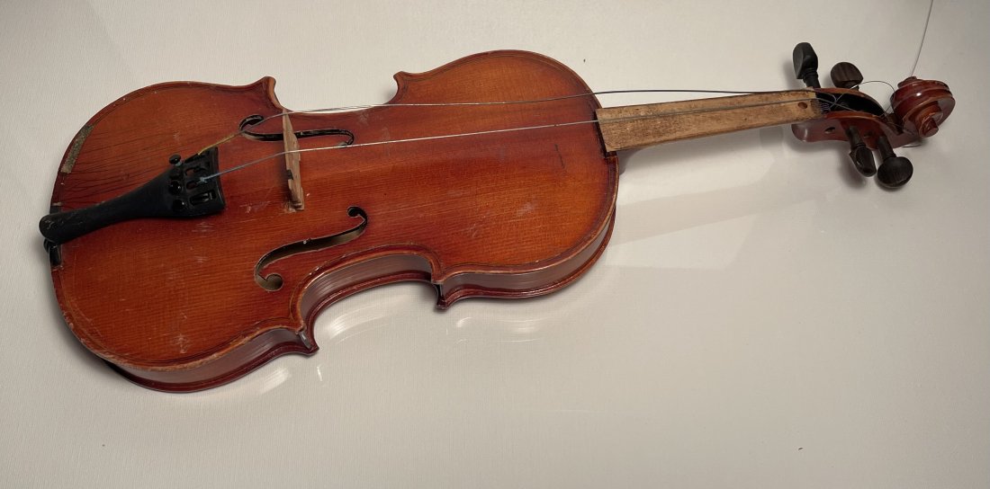 Antique Violin 18,5'': Anique violin, 18,5'', bears stamp John Irwing .