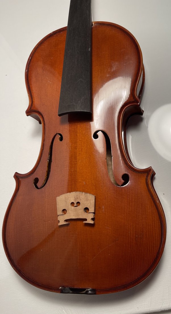 Antique Violin 22'': Antique Violin 22', bears stamp Klaus Muller etude, 2000.