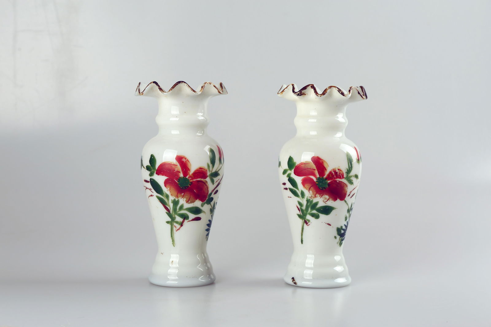 Chinese 1980s glass vase pair (1 of 3)