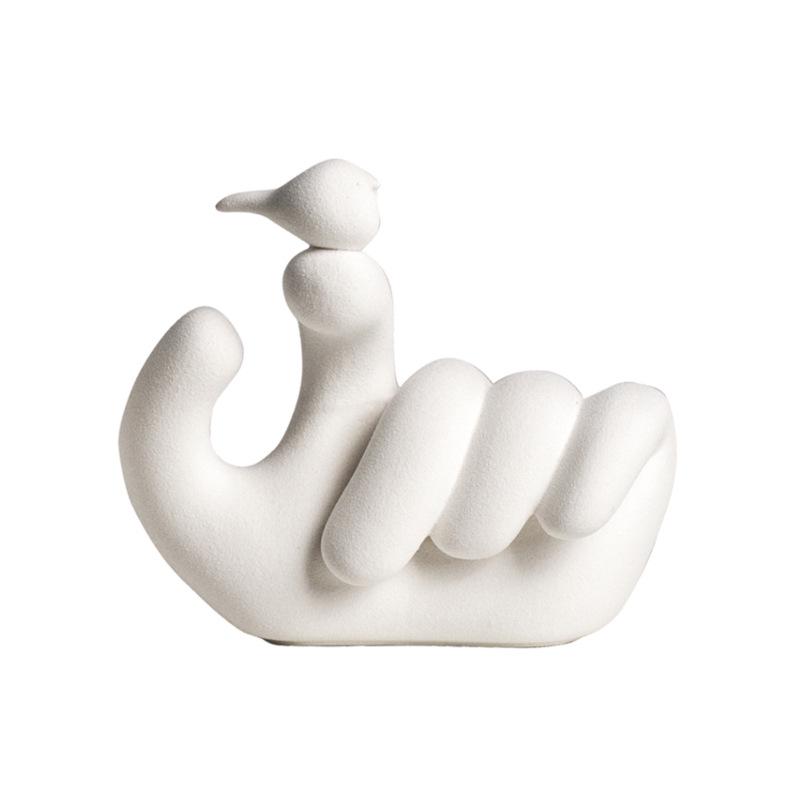Modern minimalist abstract bird hand ornament: Small size: length 18cm width 11cm height 16cm