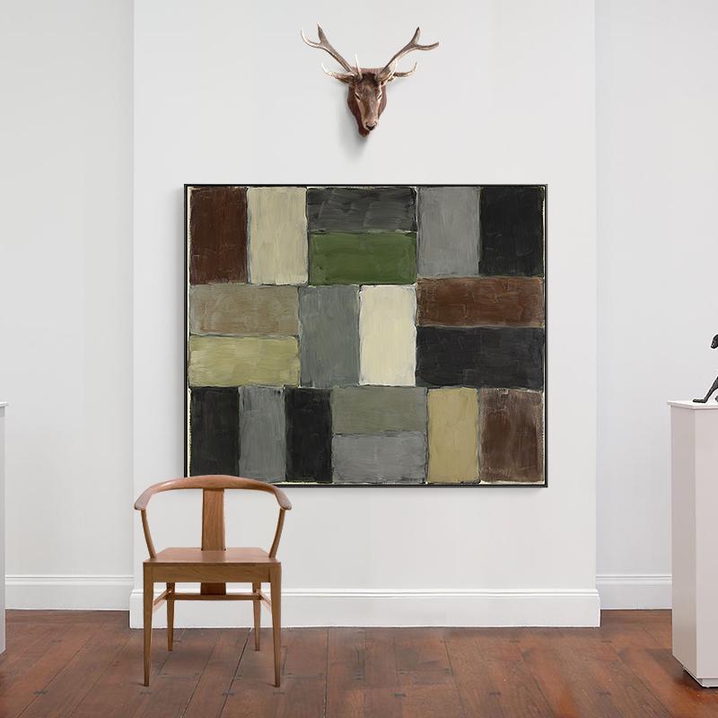 Minimalist abstract decorative oil painting (1 of 5)